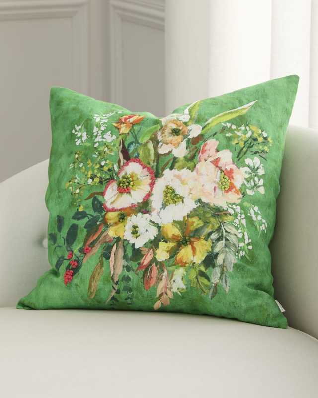 Margaretta Linen Decorative Pillow, 22" Square